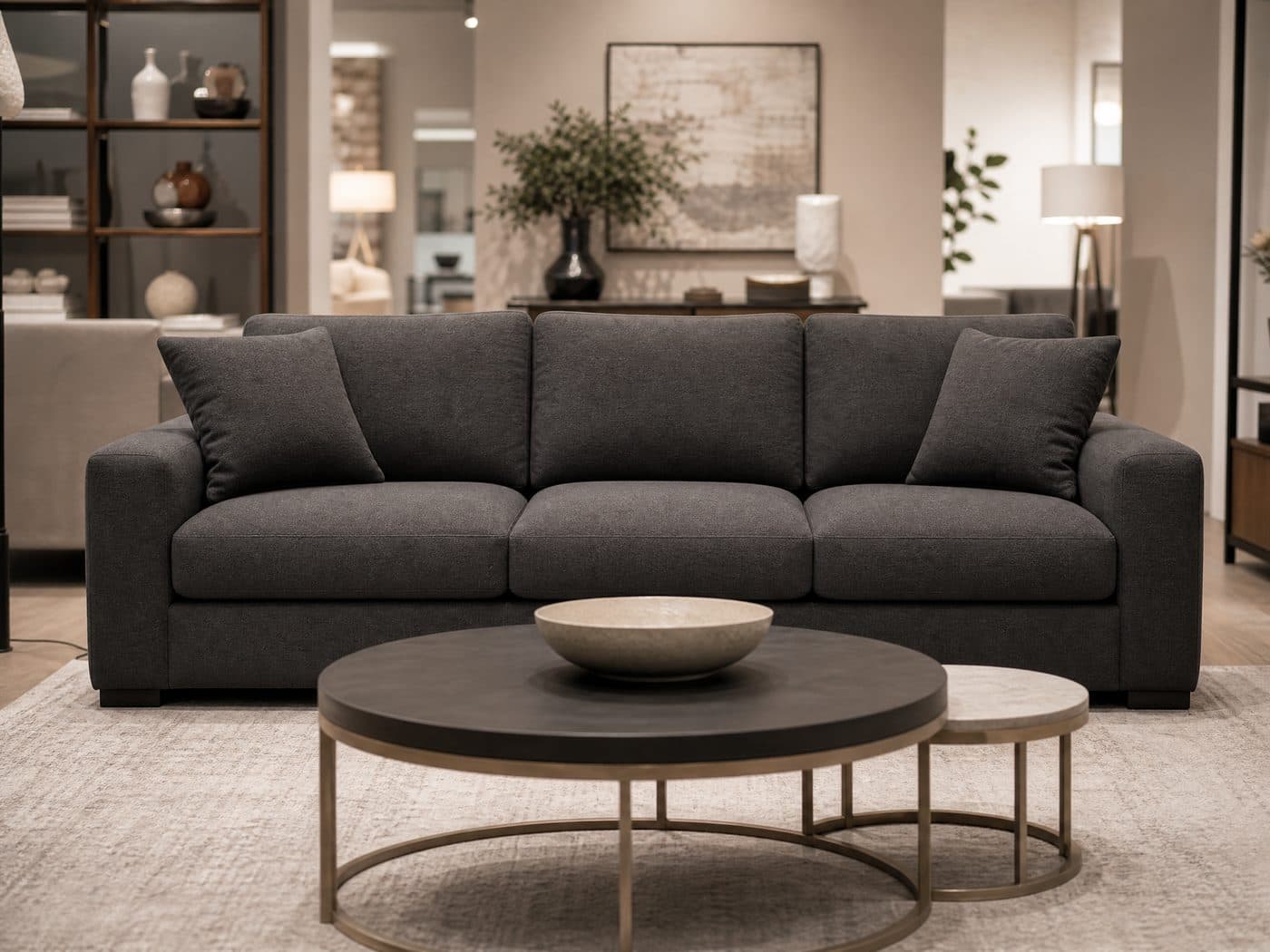 Modern Charcoal Sofa
